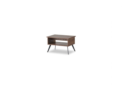Coffee table brown with shelf rectangular shape single-color style study room