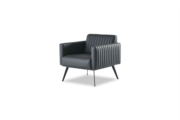 Armchair Monochrome Black Modern Design Study Living Room 1-Seater