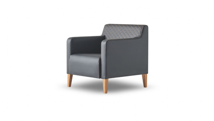 Armchair Black Solid Color Modern Design Style Home Office Living Room