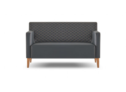 Sofa 2-seater study black solid color modern design living room