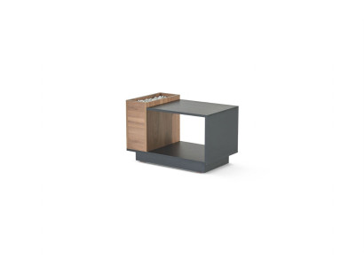 Black-Brown Office Coffee Table Designer Storage Table Wooden Furniture