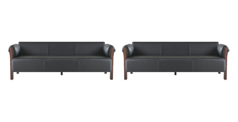 Sofas 3-seater leather sofas furniture sets black modern sofa set wood