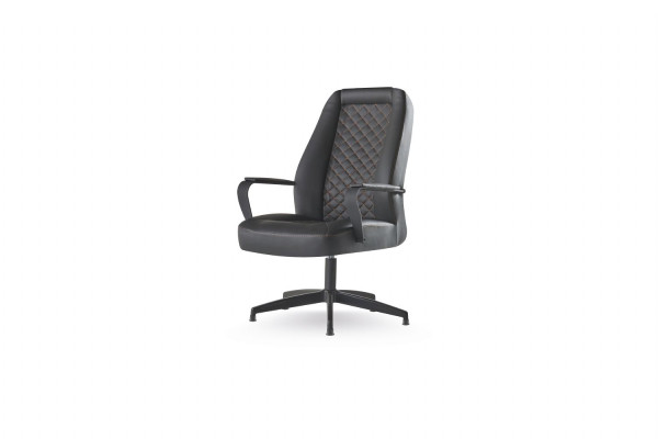Office chair black executive chair study office modern soft leather wood