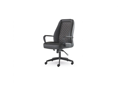 Office chair black swivel chair modern study with wheels leather armchair