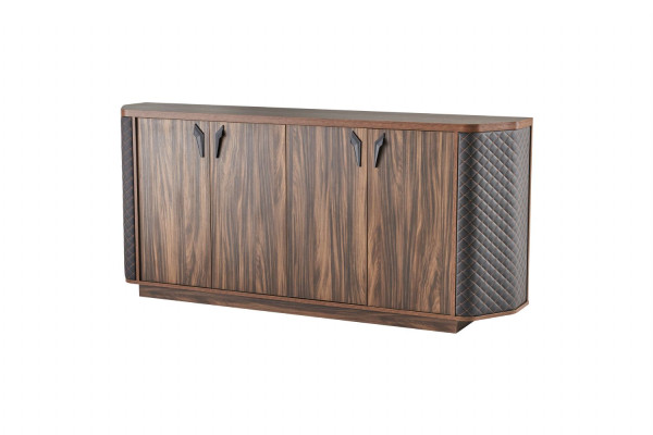 Sideboard Filing Cabinet Brown Four-Door Modern Rectangular Study