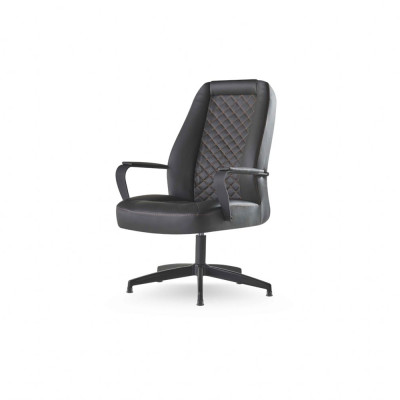 Leather armchair black office chair modern study office armchair leather
