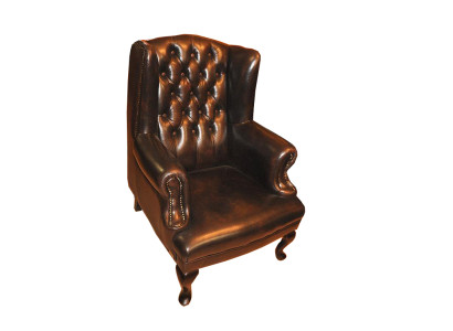Wingback armchair Chesterfield leather armchair armchair fabric leather couch sofa Bigking