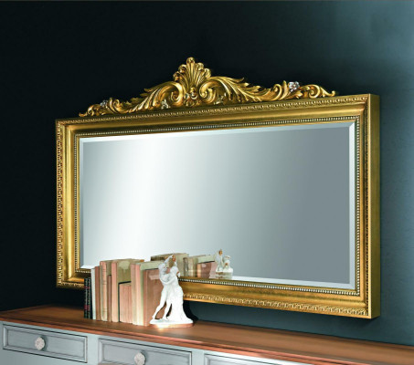 Mirror Wall Mirror Baroque Rococo Hallway Living Room Bathroom Wood Glass Design SP6300