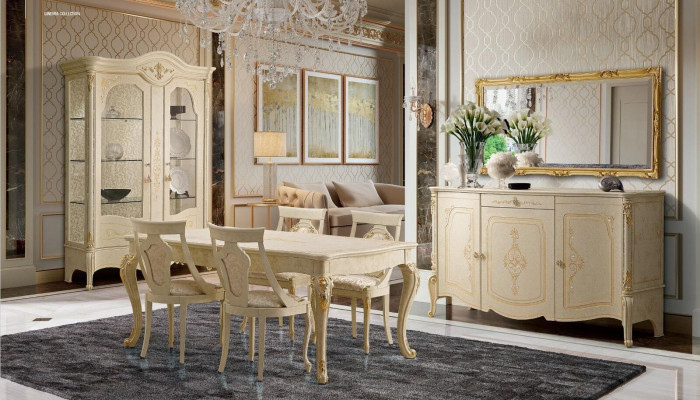 Extendable dining table classic design table Italian furniture wooden dining tables