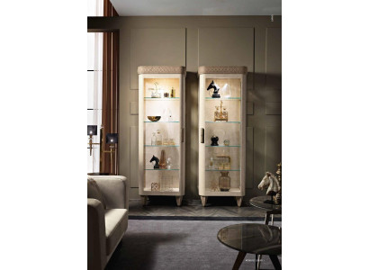 Display cabinet glass cupboards shelves wooden showcase design modern living room new