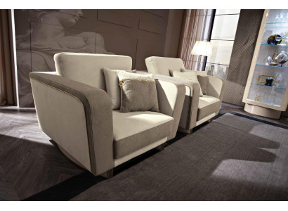 Armchair Luxury Design Italian Furniture Chairs Design Textile Living Room Sofa New