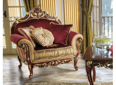 Armchair Design Couch Sofa Relax Fabric Lounge Club Seat Luxury Turquoise Baroque New