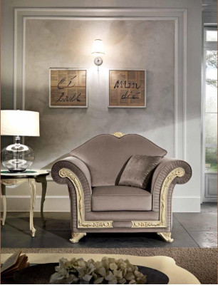 Armchair 1-seater living room relax design furniture Italian decor Italy
