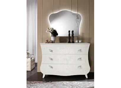 Dressers Italian Furniture Solid Mirror 2-piece Sideboard Cabinet Wood