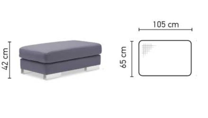 XXL Club Footstool Club Lounge Pouf Leather Ottoman Designer Textile