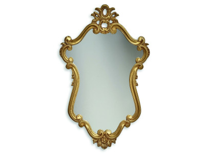 Designer mirror sideboard Baroque mirror living room shelf luxury mirror gold