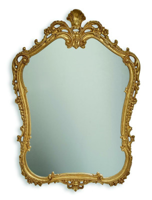 Mirror Wall Mirror Baroque Rococo Hallway Living Room Bathroom Wood Glass Design SP7560
