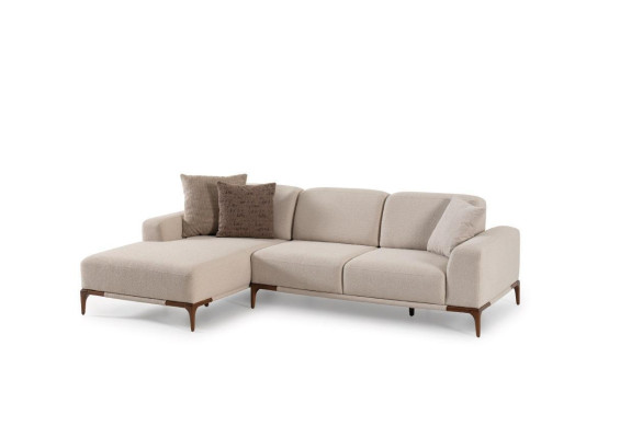 Living room corner sofa L-shape sofa 3 armchairs coffee table 2x side tables set