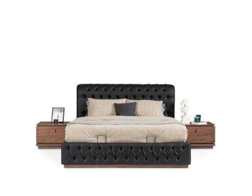 Modern bedroom set bed 2x nightstand design luxury modern new 3 pcs.
