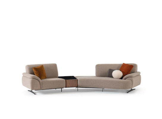 Living room design sofa 5-seat fabric couch upholstery sofas new brown