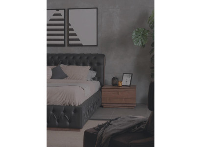 Bedroom nightstand with 2 drawer wood cabinet furniture design