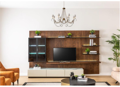 Luxury wall unit cabinet shelf living room display cabinet wall units wood design