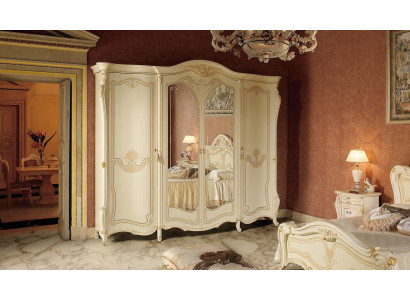 Bedroom furniture Italy wooden wardrobe closet solid real wood.