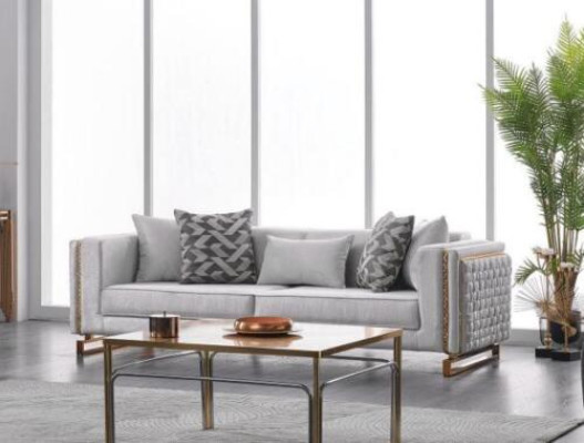 Three-seater sofa 3-seater couch 245cm furniture upholstered sofas textile fabric