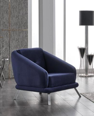 Armchair Luxury Living Room Modern Design Textile Furniture Luxury Seat Blue