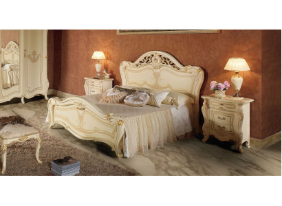 Bed wood bedroom set furniture modern luxury beds new 2x bedside table 3 pcs