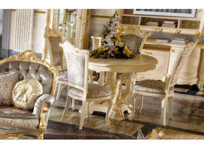Furniture Set Dining Table 4 Chairs Luxury Dining Room Furniture Group Italy 5-piece