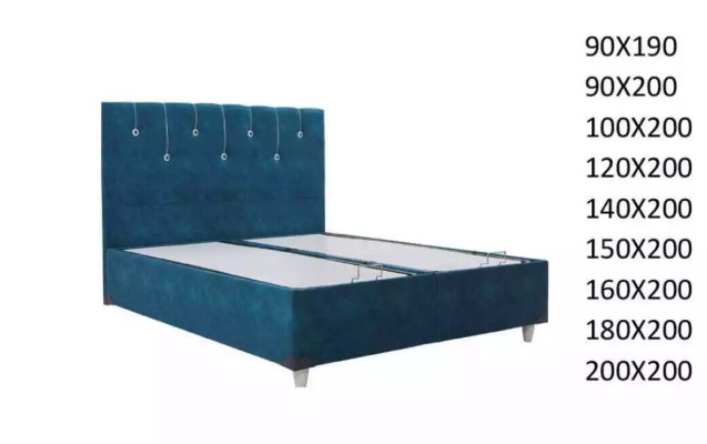 Luxury bedroom bed double beds design furniture bed frame hotel turquoise