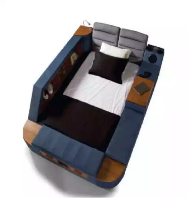 Multifunction Bed Double Beds Modern Bed Frame Beds 200x200cm Hotel New
