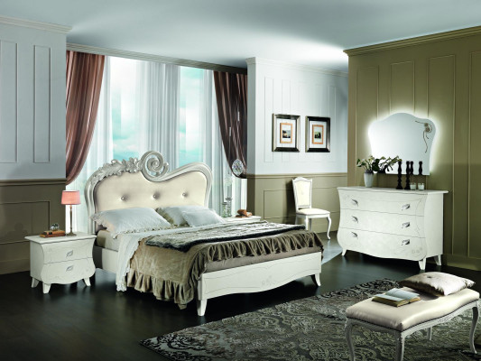 Complete set bed, nightstand, dresser new design bedroom 5-piece bedroom
