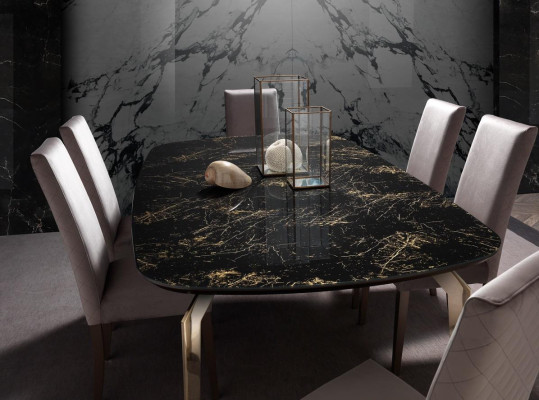 Luxury Set Dining Room Dining Table Chair XL Table Tables Chairs Wood Design 7 pcs New