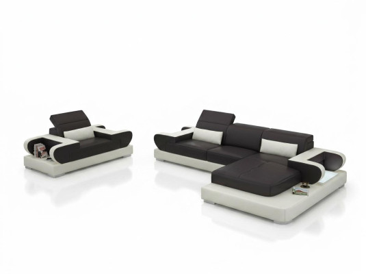 Design XXL Big Sofa Corner Sofa Leather Sofa Couch Armchair Upholstered Living Landscape G8002E
