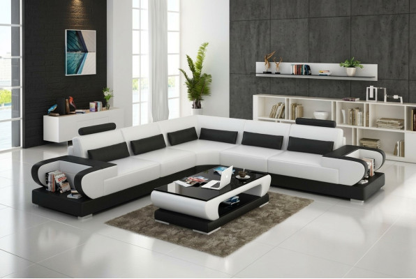 Leather sofa couch living area corner sofa corner set design modern sofa G8003B