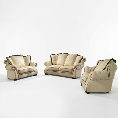 Classic leather sofa couch set sofas couches suites upholstery 3+2