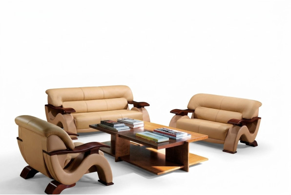 Leather sofa set 3+2 (without armchair) couch seat cushion set 2033