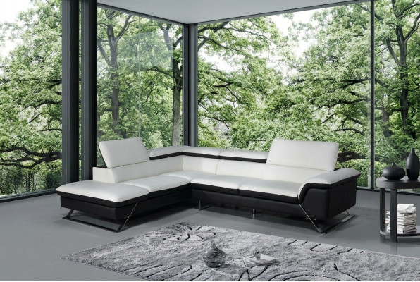 Designer seat cushion leather sofa set couch living landscape L-shape