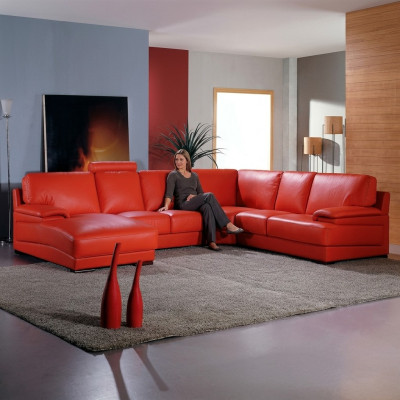 Leather sofa sectional corner sofa upholstered corner seating couch suite U-shaped XXL big.