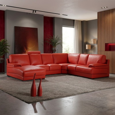Leather sofa sectional corner sofa upholstered corner seating couch suite U-shaped XXL big.