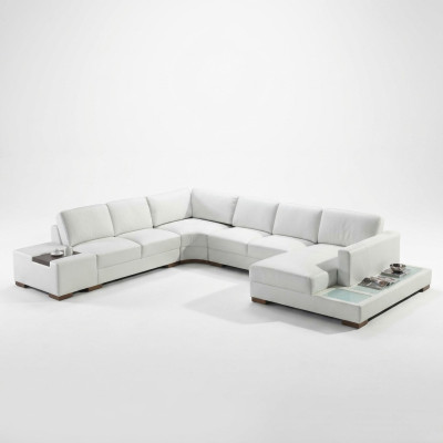 Leather sofa corner sofa sofa living landscape upholstery seating corner ensemble XXL big sofas new