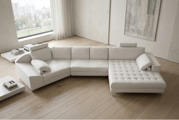 Leather sofa couch living room landscape corner sofa corner suite design modern sofa A1116