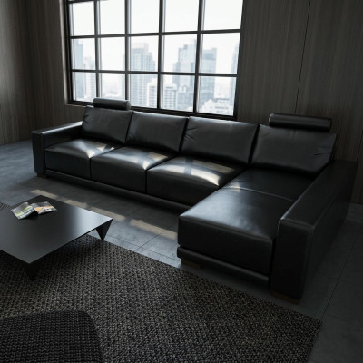 Leather sofa couch living landscape corner sofa corner suite design modern sofa A1121C