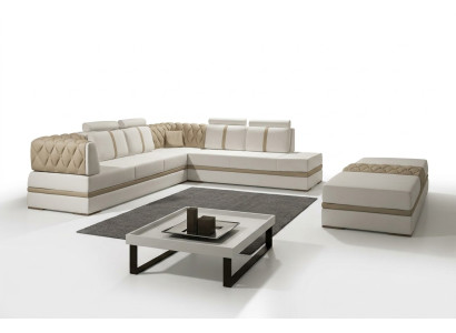 Leather sofa, couch, living area, corner sofa, corner suite, modern design sofa, new A1128