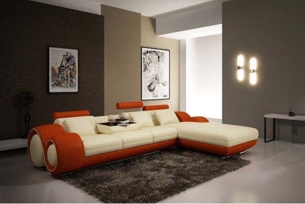 Leather sofa couch living landscape corner sofa corner suite design modern sofa A1163E