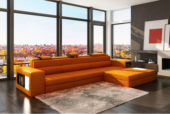 Leather sofa couch landscape corner sofa corner set design modern sofa B2006B