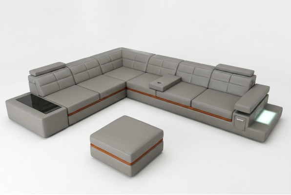 Leather sofa couch living landscape corner sofa corner suite design modern sofa B2011