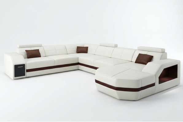 Leather Sofa Couch Living Landscape Corner Sofa Corner Suite Design Modern Sofa C4011 New